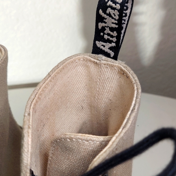 Dr. Martens Page Mix Beige Canvas Lace Up Boots - Picture 16 of 16